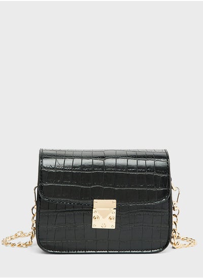 Buy Croc Skin Textu Crossbody Bag in Saudi Arabia