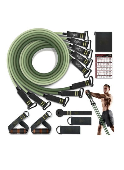 Buy Fitness Resistance Bands Set with Handles Door AnchorBand for Men Women Workouts in UAE