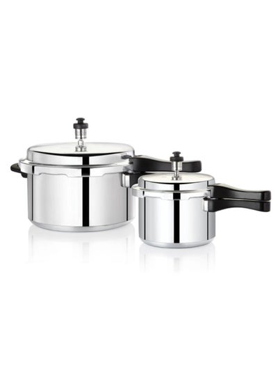 Buy PREMIER COMPO PACK ALUMINIUM PRESSURE COOKER (5LTRS + 3 LTRS) SG -517 in UAE