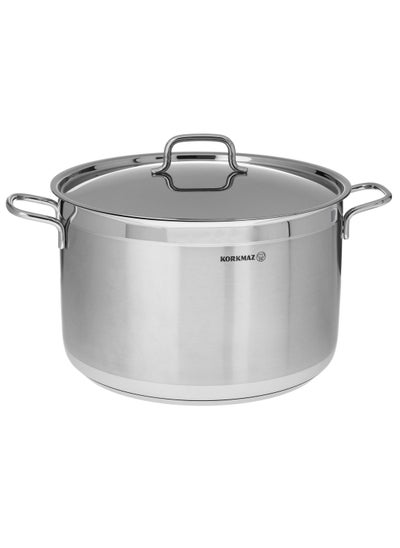 Buy Korkmaz stainless steel deep pot 18/10 size 30*20 cm in Saudi Arabia