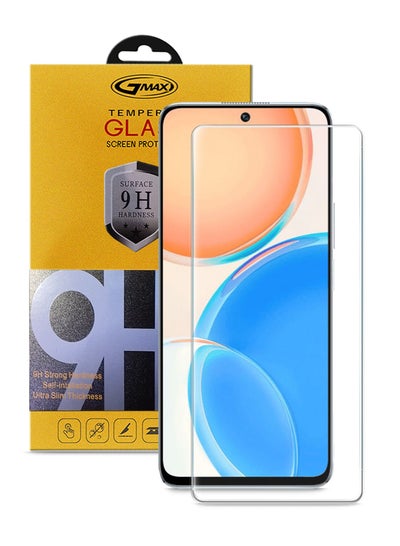 Buy 9H Ultra HD Curved Edges Case Friendly Full Glue Tempered Glass Screen Protector For Honor X8 Clear in Saudi Arabia