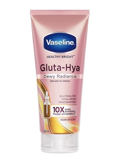 Buy Vaseline Gluta-Hya Dewy Radiance 200ml Serum-In-Lotion Boosted With GlutaGlow for Visibly Brighter Skin from 1st Use in UAE