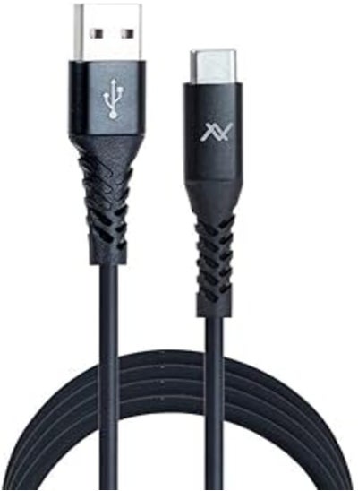 اشتري L'AVVENTO (MP313) USB to Type-C Silicon Cable with Metal Plug - 5A - 1M - Black في مصر