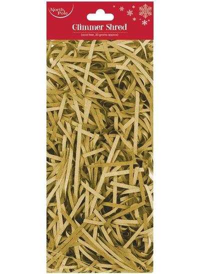 Buy Christmas Glimmer Shred Gold 58x27.5cm in UAE