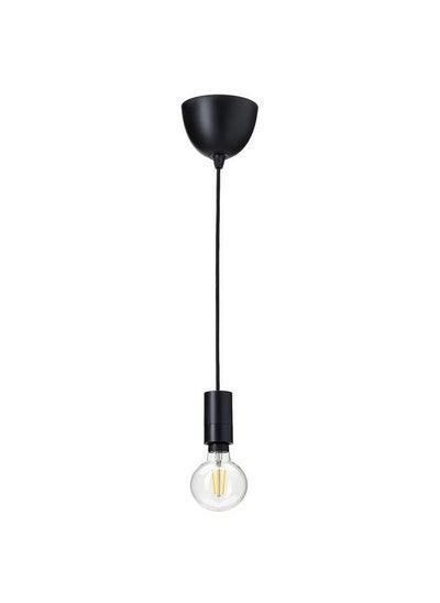 Buy Pendant Lamp With Light Bulb Black Smart Warm White in Saudi Arabia