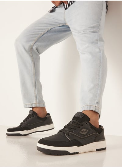 اشتري Men Perforated Sneakers with Lace Up Closure في الامارات