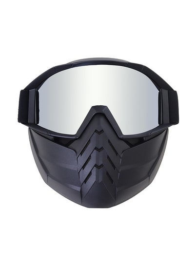 اشتري Off Road Half Helmet Mask, Wind And Sand Resistant, Detachable Cycling Glasses في الامارات