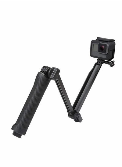 Buy 3-Way Monopod Grip Arm,Foldable Pole Ajustable Selfie Stick compatible with GoPro Hero 9/8/7/6/5, SJCAM SJ6, SJ7, SJ5000, Yi and All Action Cameras in Saudi Arabia