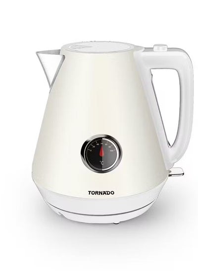 Buy TORNADO Stainless Steel Kettle 1.7 Liter 1850-2200 Watt White TKP-2217-TC in Egypt