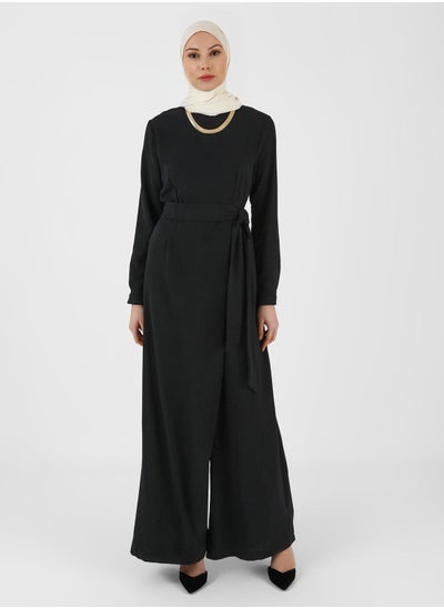 Buy Wide Leg Belted Jumpsuit in UAE