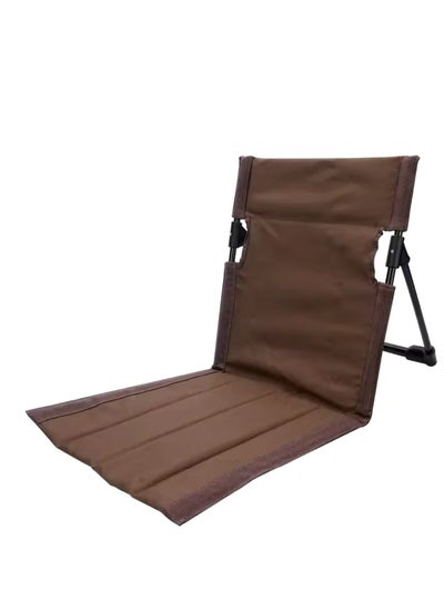 اشتري Outdoor Camping Ultra-light Comfortable Folding Chair Park Leisure Beach Chair Portable Single Lazy Chair Back Camping Chairs (Brown) في الامارات