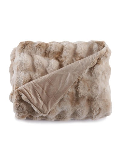 اشتري Brezza Supersoft Fur Blanket 150X200Cm - Camel في الامارات