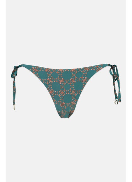 Buy Women Allover Print Bikini Bottom, Green in UAE