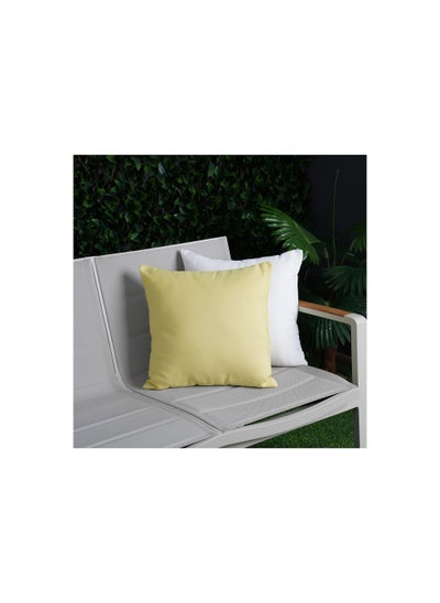 Buy Adonis Solid Filled Cushion 45x45cm - Yellow in UAE