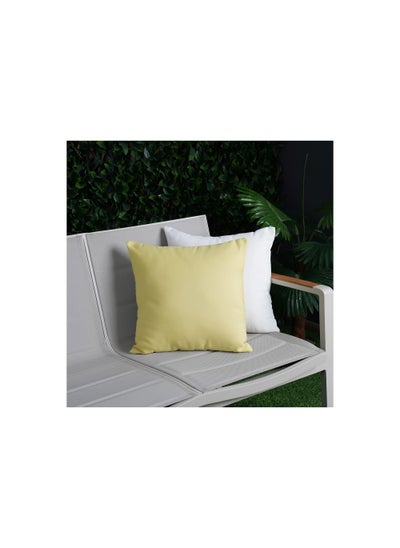 اشتري Adonis Solid Filled Cushion 45x45cm - Yellow في الامارات