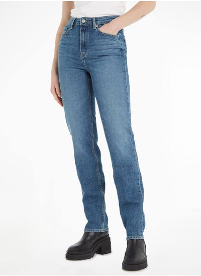 Buy Women's Classics Melany Mid Rise Fitted Straight Jeans -  Stretch cotton denim, N/A in UAE