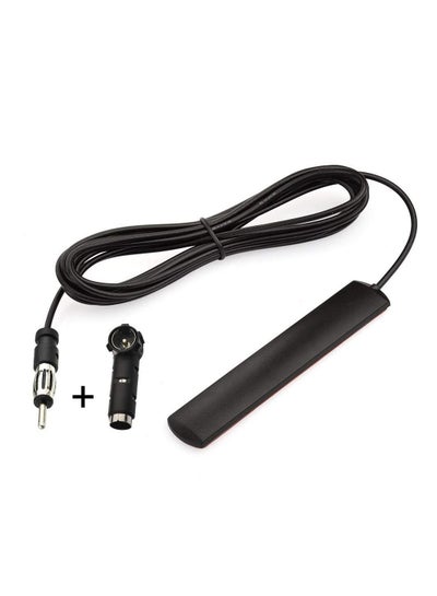 Buy FM Aerial FM Car Radio Antenna Din Adapter Patch Antenna 3m Cable Windshields Paste Antenna in Saudi Arabia