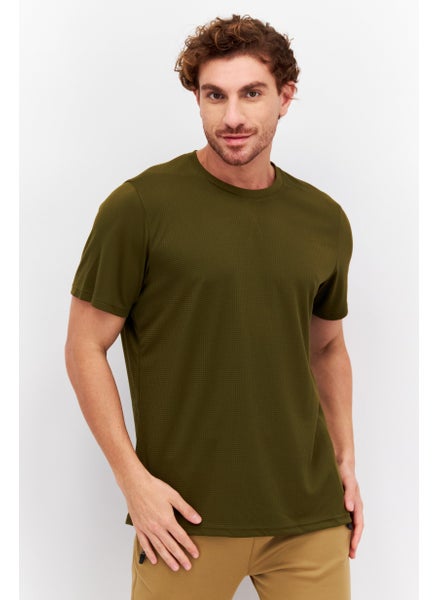 Buy Men Sportswear Fit Training T-Shirt, Olive in UAE