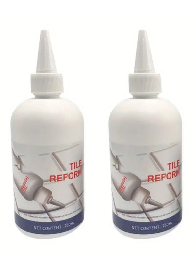 Buy 2 Pcs 280ML Tile Gap Refill Agent Tile Reform Coating Mold Cleaner Tile Sealer Repair Glue 280ML Grout Tile Reviver Repair Waterproof Tile Gap Replacement Agent Coating Mold Tile Reform Coating Mold in UAE