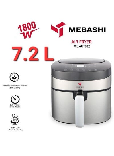 Buy Air Fryer With Touch Panel And Rapid Air Technology 7.2 Ltr 1800 W in UAE