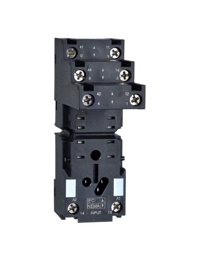 Buy Schneider Electric 8 Pin Zelio Relay Base 12A RXZE2S108M Simple Socket Separate Contact Din Rail Mountable Relay Sockets in UAE