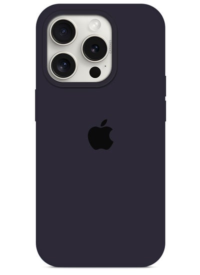 Buy iPhone 15 Pro Case Silicone Case Cover Durable and Anti Scratch Back Cover Dark Blue in UAE