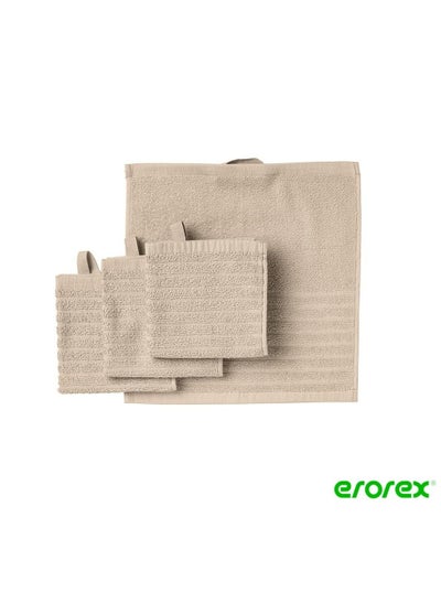 اشتري Washcloth light beige 30x30 cm في السعودية