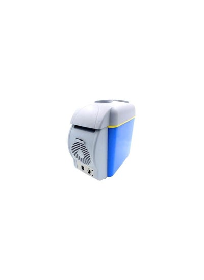 Buy 7.5 Liter Portable Cooling And Warming Refrigerator 4545+4 Grey/Blue in UAE