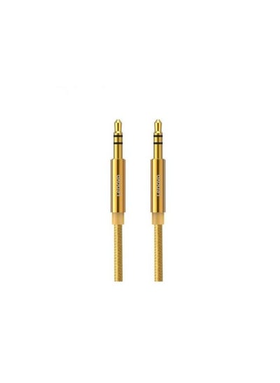 Buy Lenovo Kx3404 Audio Cable Aux 3.5MM Stereo TRS Gold Plated 1 M Gold in Egypt