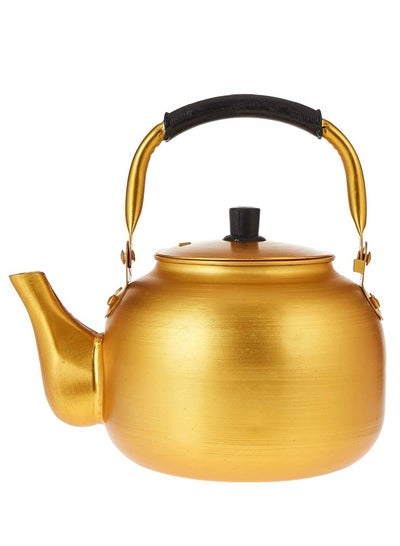 Buy Gold Kettle 1.5 Litre | Stove Top Tea Kettle | Yellow Karak Kettle | Aluminium Coffee Pot Ideal for Home Office and Camping in UAE