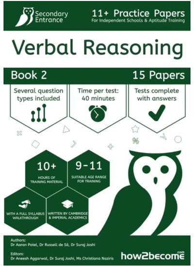 Buy 11+ Practice Papers For Independent Schools & Aptitude Training Verbal Reasoning Book 2 in UAE