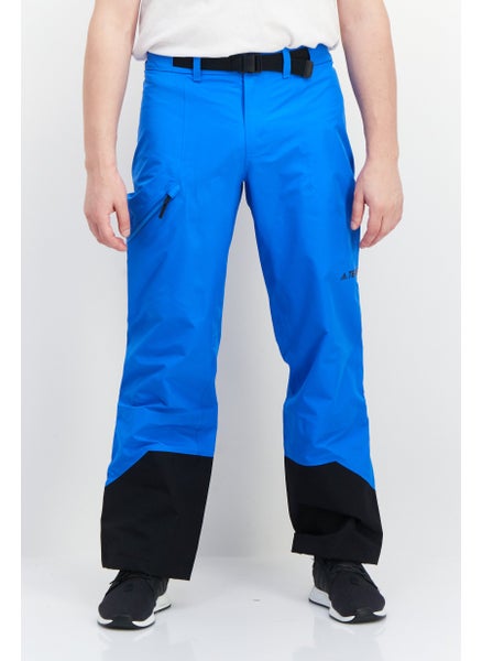 Buy Men Sportswear Fit Outdoor Track Pants, Blue/Black in UAE