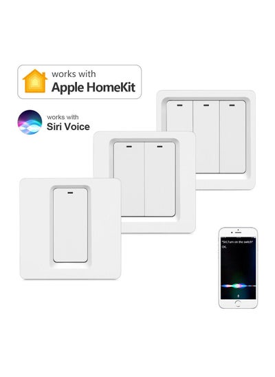 Buy Homekit Smart Wifi Light Switch Puch Button 1 Gang 2 Gang 3 Gang in UAE