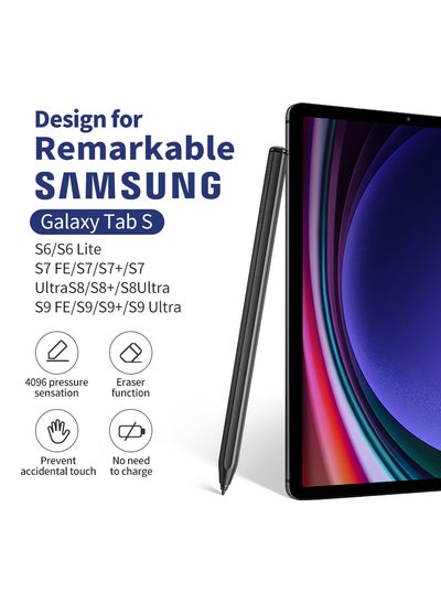 اشتري Design for Remarkable SAMSUNG Galaxy Tab S Stylus Pen with Palm Rejection Compatible with S6/S6 Lite/S7 FE/S7/S7+/S7UltraS8/S8+/S8/UltraS9 FE/S9/S9+/S9 Ultra End Eraser function No Need Charging في السعودية