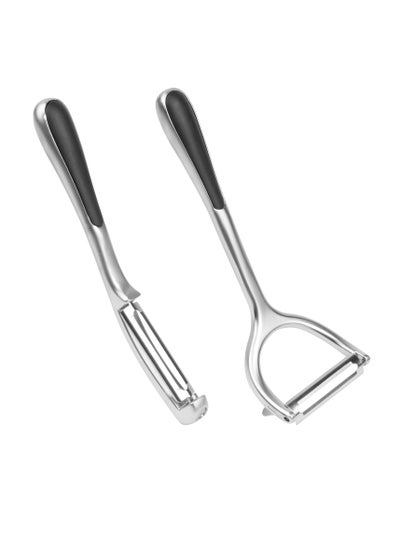 Buy Vegetable Potato Fruit Peeler, Stainless Steel Sharp Durable Blade Kitchen Peeler for Peeling Potatoes, Carrots, Apples, Vegetables, Salad, Noodles (Set of 2) in Egypt