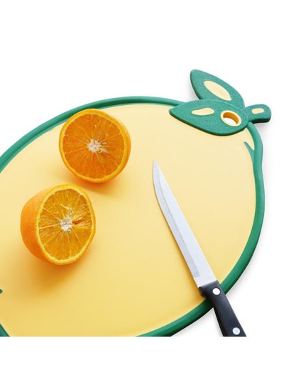 Buy Lemon Shaped Chopping Board  24X33.5X1cm - Yellow in UAE