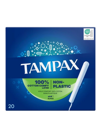 Buy Non Plastic Tampons 20 Pcs Pack in UAE