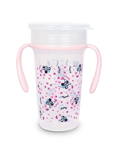 Buy Minnie Mouse 360 DEGREE Double Handle Training Sipper With Lid Spout & Straw, Spill Proof Sippy Cup With Handle, 5 Ounce Official Disney Product, Multicolor in UAE