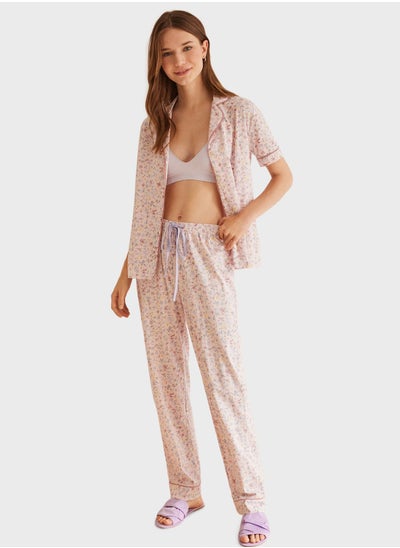 اشتري Floral Printed Pyjama Set في الامارات