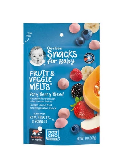 Buy Snacks for Baby, Fruit & Veggie Melts, 8+ Months, Very Berry Blend, 1 oz (28 g) in UAE