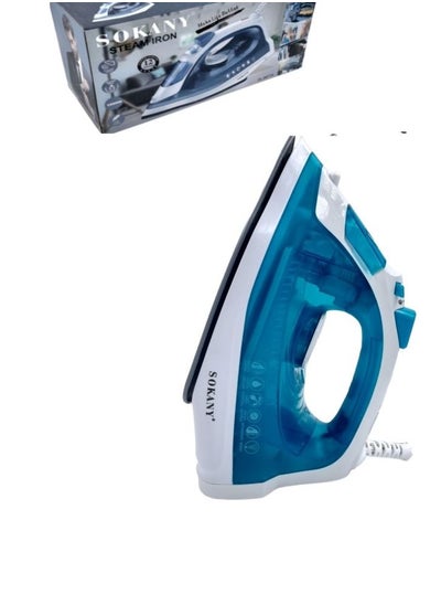 Buy SOKANY  Steam Iron - 1600W Power Iron, Non-Stick Coated Soleplate w/Steam, Burst Steam, Spray, Dry Iron Modes, Appliances in UAE