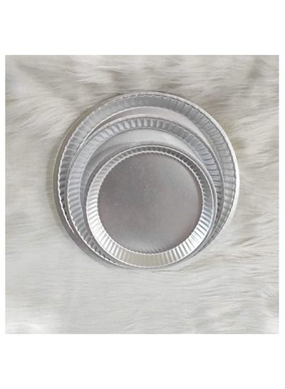 Buy Aluminum Pizza Trays Set 3 Pieces Silver Cross October 159529 in Egypt