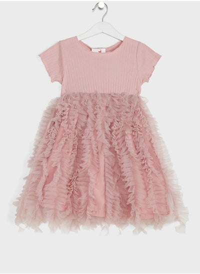 Buy Girls Ruffled Evening Wear Dress in Saudi Arabia