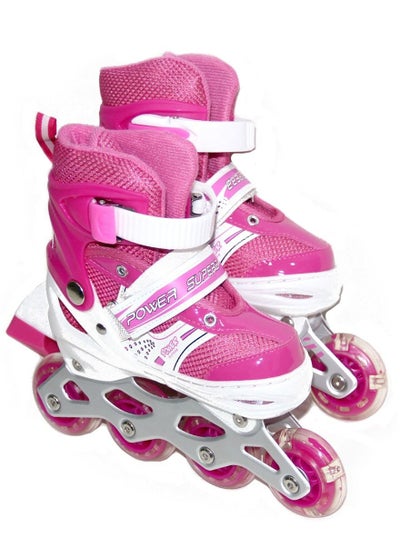 Buy 4-Wheel Patinag LED Fully Flash Roller Skates Shoes S(31-34)cm in Saudi Arabia