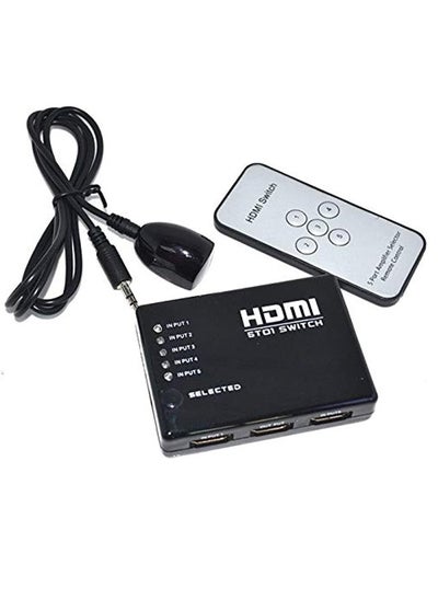 اشتري 3 or 5 Port HDMI Splitter Switch with IR Remote Splitter Box في السعودية