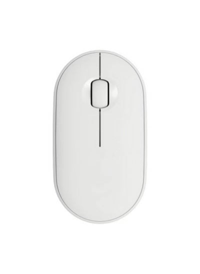 Buy Cross-border Logitech M350 2.4G Bluetooth Dual-mode Mute Notebook Pebble Wireless Mouse White in Saudi Arabia