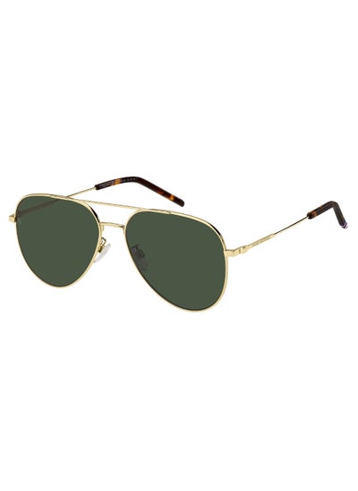 Buy Men's Uv Protection Pilot Shape Metal Sunglasses Th 2111/G/S Green 55 - Lens Size: 55 Mm - Gold in Saudi Arabia