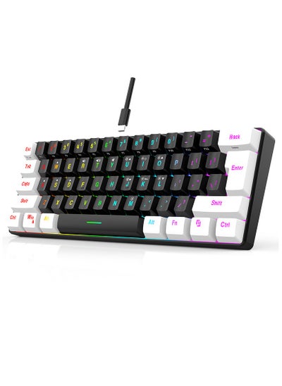 Buy 61 Keys RGB Gaming Keyboard 60% Mini Wired Waterproof For Gamer in Saudi Arabia