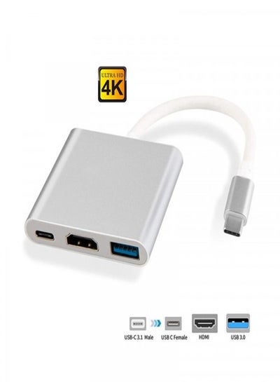 Buy USB-C to HDMI Adapter 4K with USB 3.0 Port and USB C Charging Port Compatible for MacBook in Egypt
