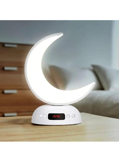 Buy Slim Moon Lamp Qur'an Speaker, With 7 Changeable Colourful Lights Aromatherapy Function/Remote/Bluetooth /Phone Application Control in UAE